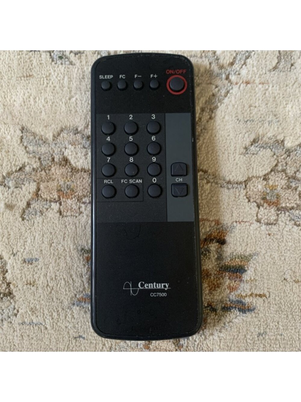Century CC7500 TV Cable Converter Remote